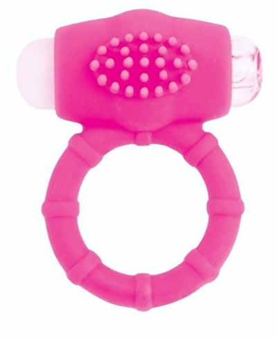 Розовое эрекционное виброкольцо A-toys (Цвет: розовый)