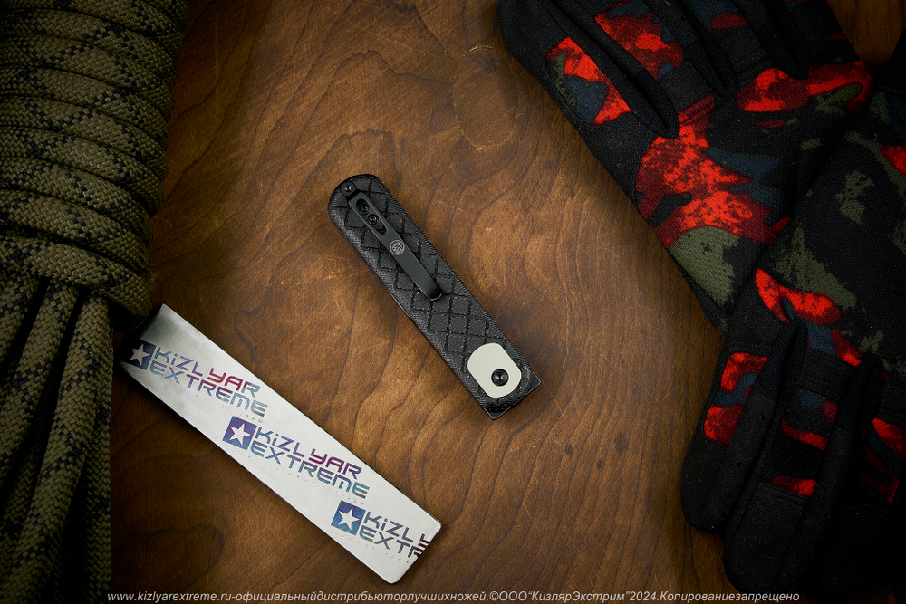 Нож Vosteed Corgi сталь 14C28N Black Stonewash рукоять Black Micarta-Frag
