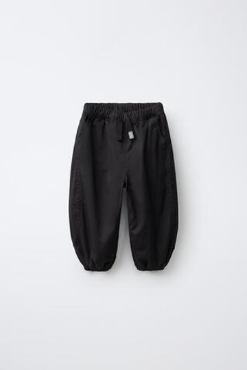 ZARA ОДНОТОННЫЕ БРЮКИ-ДЖОГГЕРЫ, ТЕМНЫЙ АНТРАЦИТ