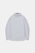 РУБАШКА ИЗ ПОПЛИНА В ПОЛОСКУ С ОБЪЕМОМ — ZARA