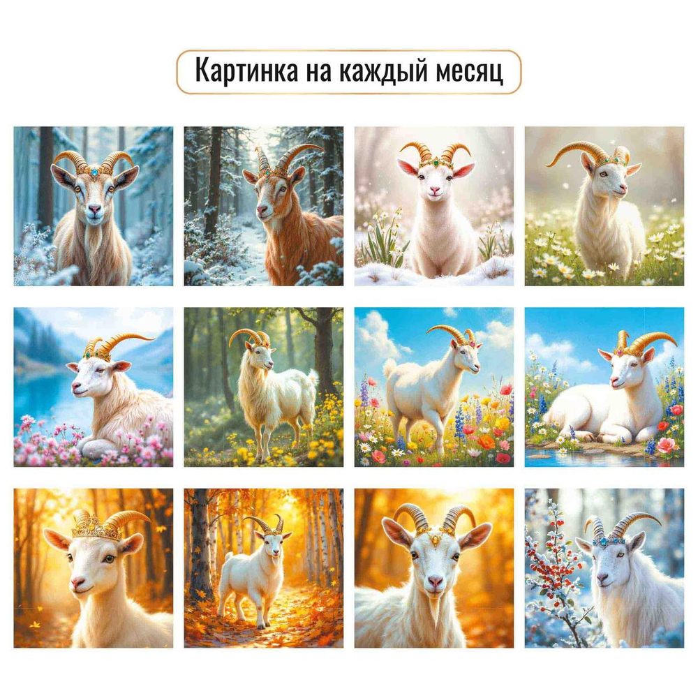 Календарь на скрепке 290х290 2027 "Символ года" 10300 (Квадра)