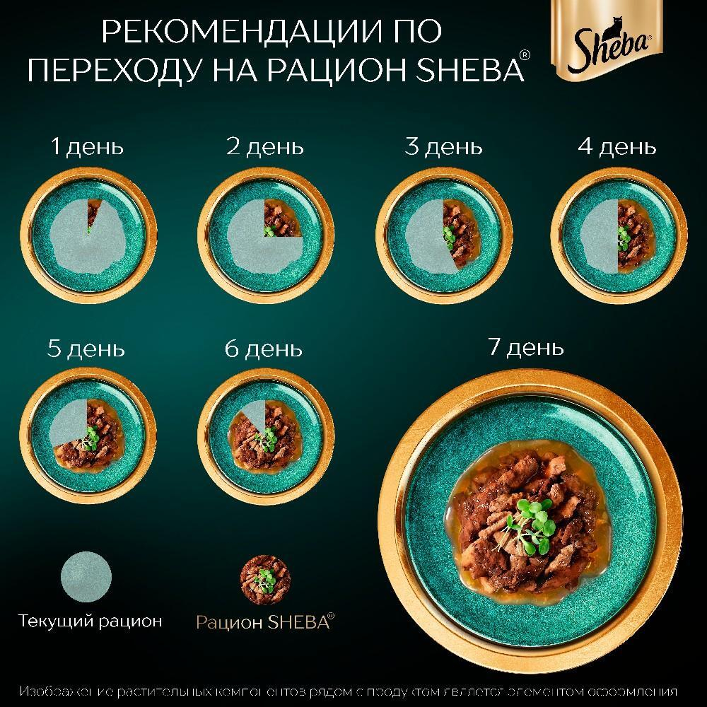 Ломтики в желе курица, 75г влажный корм для кошек Sheba