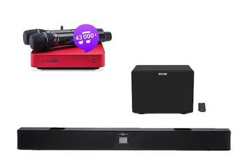Evolution Evobox Plus Ruby - комплект караоке + саундбар EvoSound + цифровая радиосистема