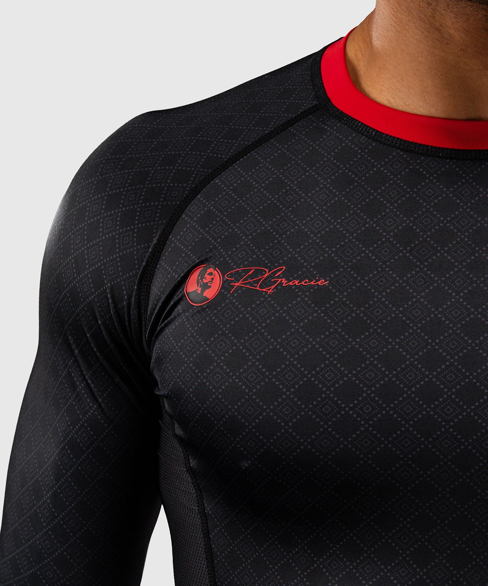 Рашгард Venum x Roger Gracie Black/Red L/S