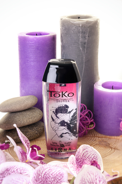 Вкусовой лубрикант Shunga Toko Aroma, клубника и шамп, 165 мл