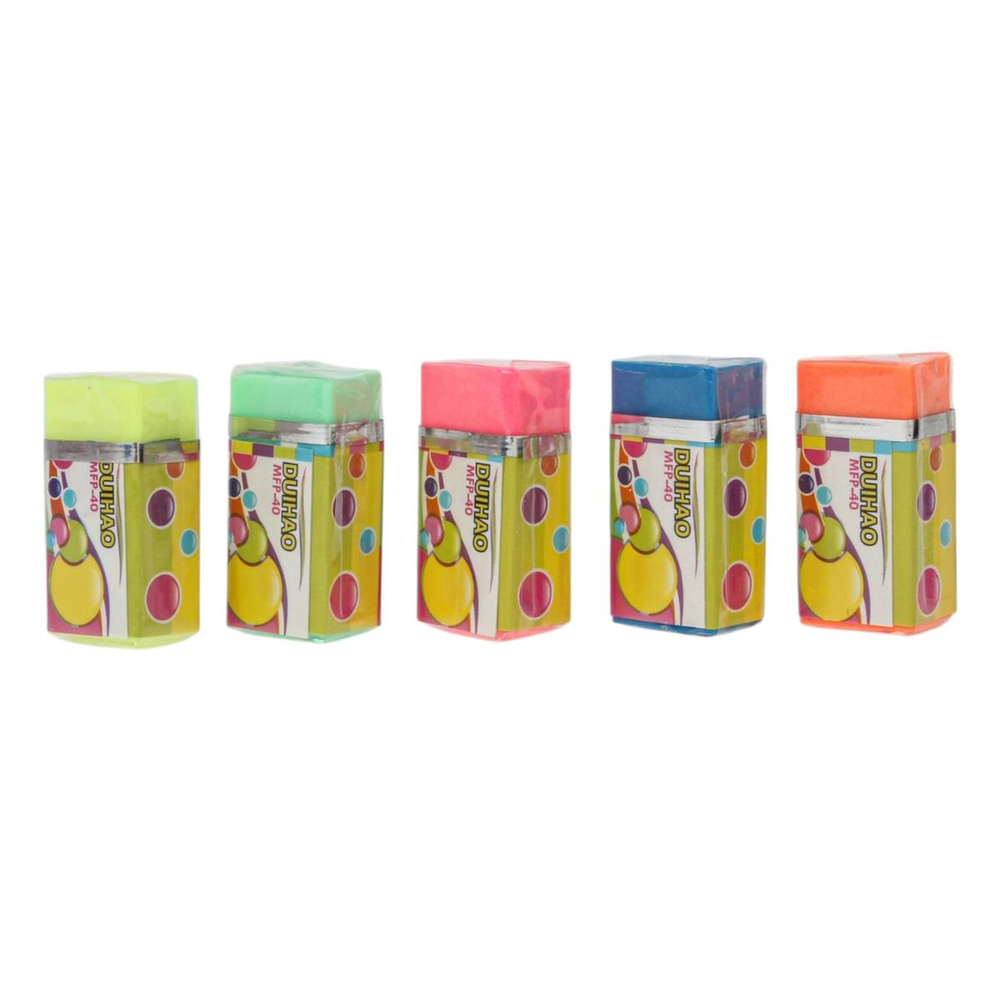 Ластик "Mix color" 5 цв микс, инд.пленка, D-608B-2799