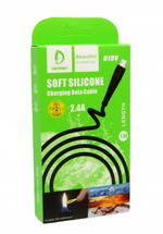 Кабель DENMEN D19V USB-microUSB 2.4A 1м Silicone Black