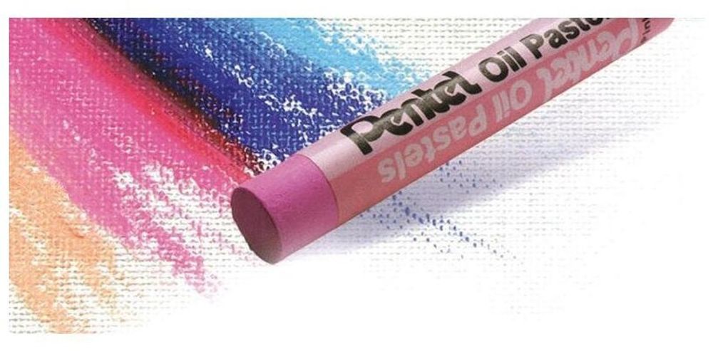 Пастель масляная художественная PENTEL "Oil Pastels", 16 цветов, круглое сечение, картонная упаковка, PHN4-16