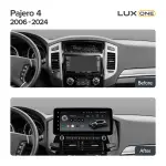 Магнитола для Mitsubishi Pajero 4 2012-2022 (штатная КЗВ) - Teyes LUX ONE ROUND монитор 12.3", Android 10, Быстрая, CarPlay, 4G SIM-слот