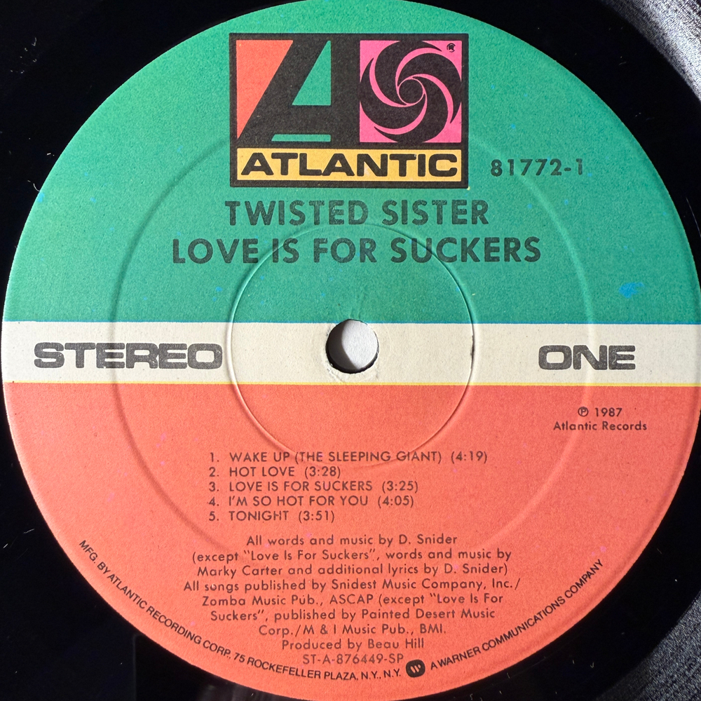 Twisted Sister ‎– Love Is For Suckers (США 1987г.)