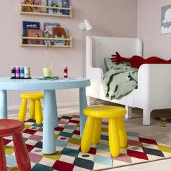 IKEA MAMMUT  (ИКЕА МАММУТ)  -  Табурет детский - для помещения/для улицы/жёлтый