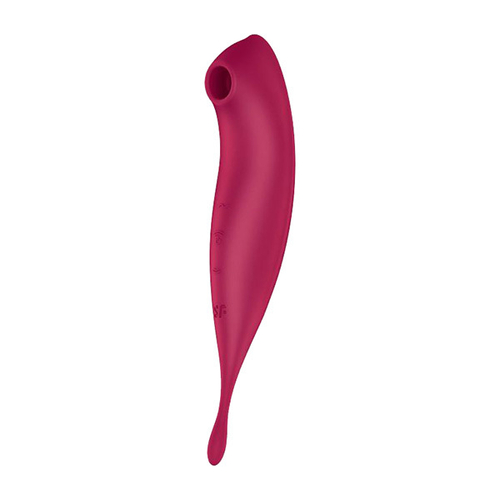 Малиновый вибромассажер 22,2см Satisfyer Twirling Pro+ J2018-305-1