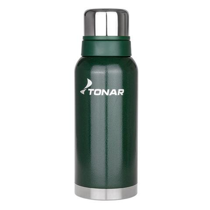 Термос Тонар 1000ML (HS.TM-057-G) с ситечком, 2 крышки-кружки (Зеленый)
