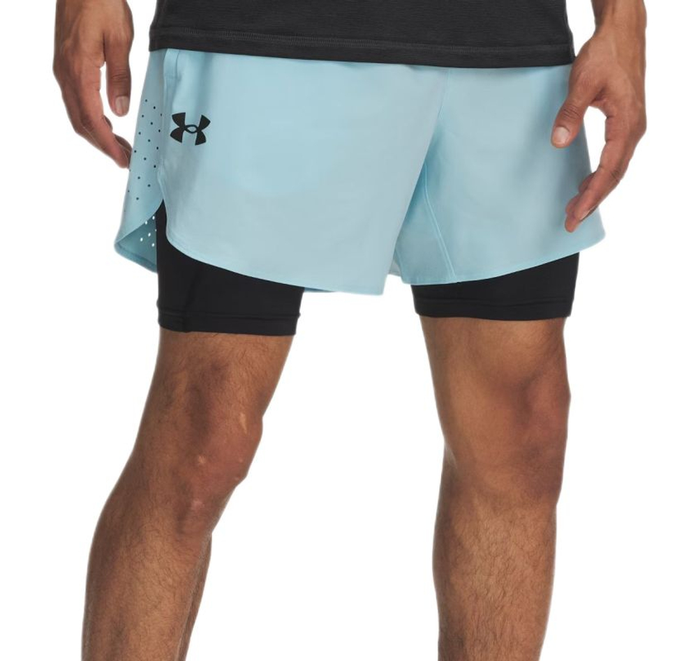 Мужские теннисные шорты Under Armour Vanish Elite 2in1 - stream/black