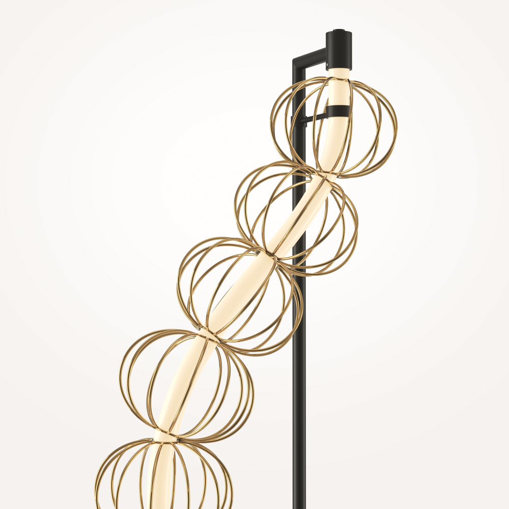 Торшер светодиодный Maytoni Golden Cage MOD216FL-L38G3K