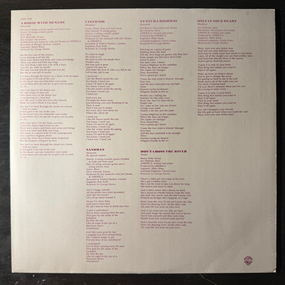 America ‎– History · America's Greatest Hits (Англия 1975г.)