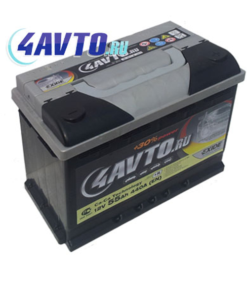Купить Аккумулятор 6СТ-55 А.ч., п.п., L+, 4AVTO.RU