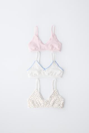 ZARA НАБОР ИЗ ДВУХ ТОПОВ С ЦВЕТАМИ И ВИШНЯМИ, РАЗНОЦВЕТНЫЙ