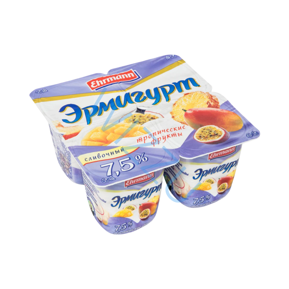 Йогуртный продукт Эрмигурт 7,5% Тропические фрукты 100г