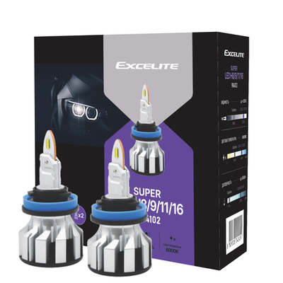 Лампа H8 H9 H11 H16 LED 12-24V Super Excelite комплект мощная светодиодная