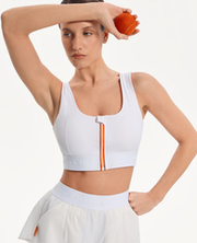 Белый спортивный топ Zip на молнии RAQUETA Sport