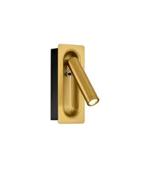 Светильник настенный светодиодный NewRgy DW-W240601 BLACK CASE+BRASS SURFACE, 3 Вт, чёрный и латунный