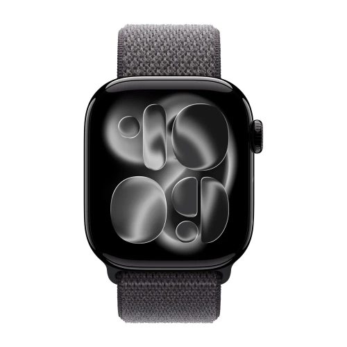 Умные часы Apple Watch Series 11 GPS, 42mm, Jet Black Aluminium Case with Dark Gray Sport Loop