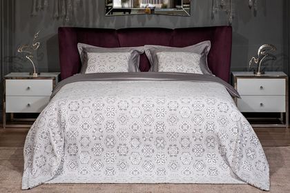 Покрывало 180x230 Garda Decor Ажур серое