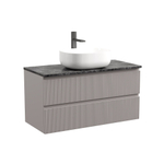 Тумба подвесная Sancos Snob T, Doha Soft 995х445х500, под столешницу с отверстием под смеситель, цвет Black Sky, арт. SNT100SM