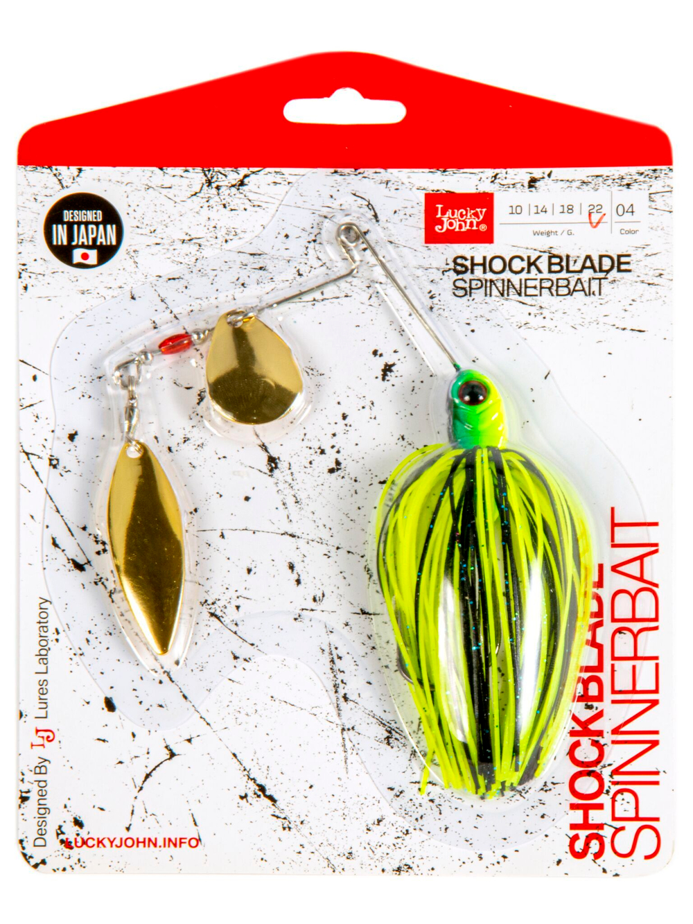 Спиннербейт Lucky John SHOCK BLADE 22.0г 004 в блистере