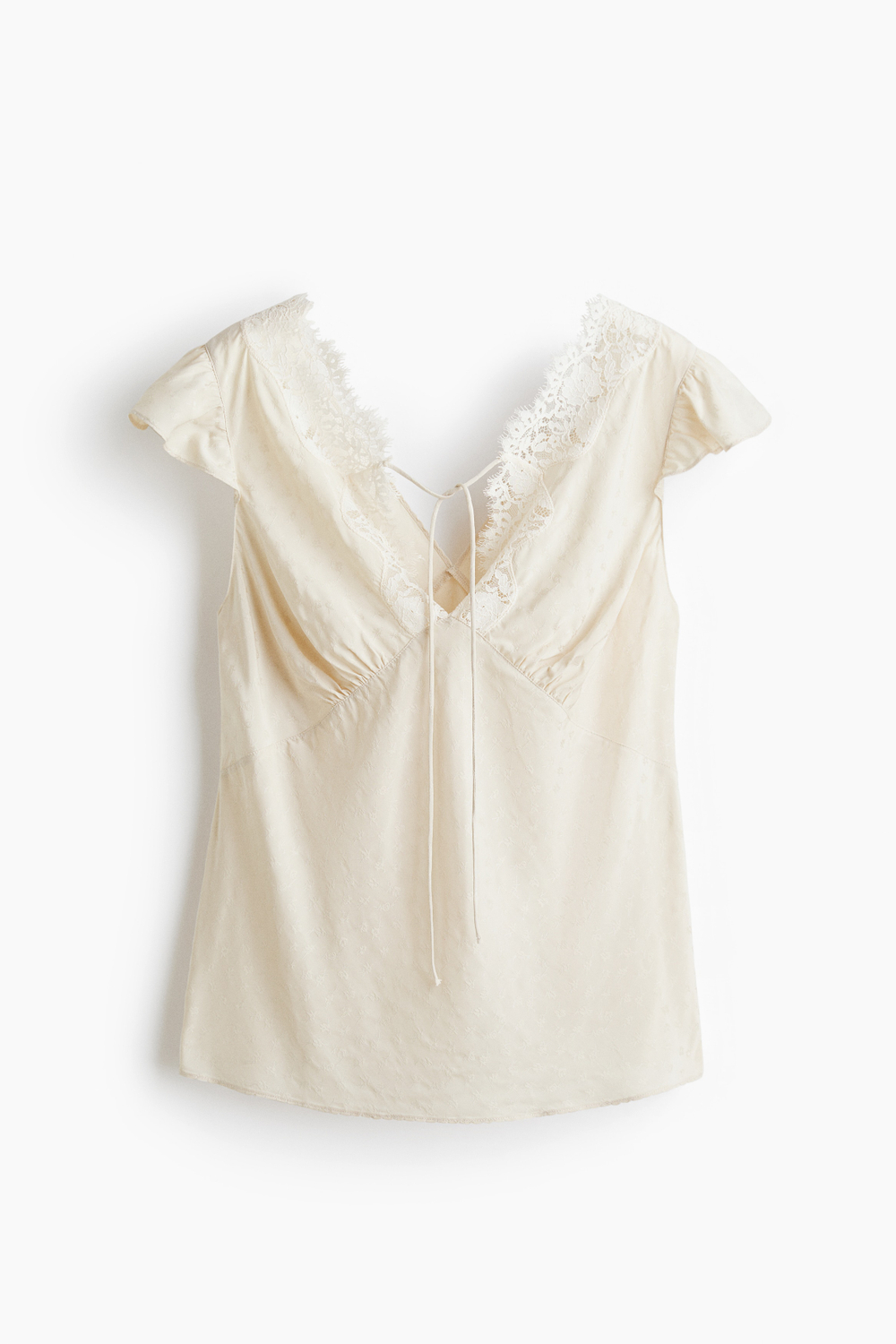 Жаккардовый топ из тканой ткани - H&M