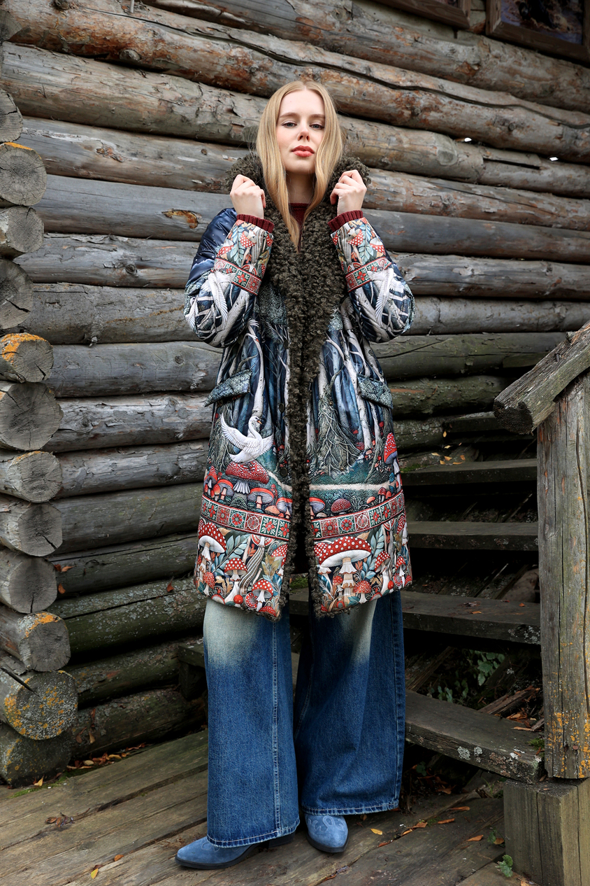 Coat "Cappuccino-2. Visiting Baba Yaga"