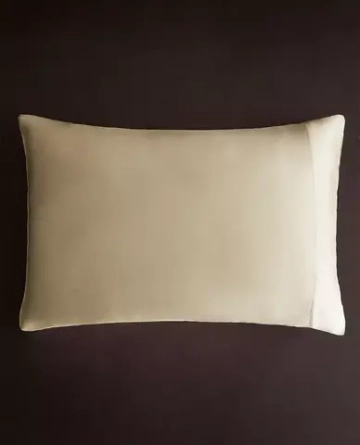 ZARA HOME НАВОЛОЧКА ИЗ 100% ТУТОВОГО ШЕЛКА, ЖЕЛТОВАТО-БЕЛЫЙ