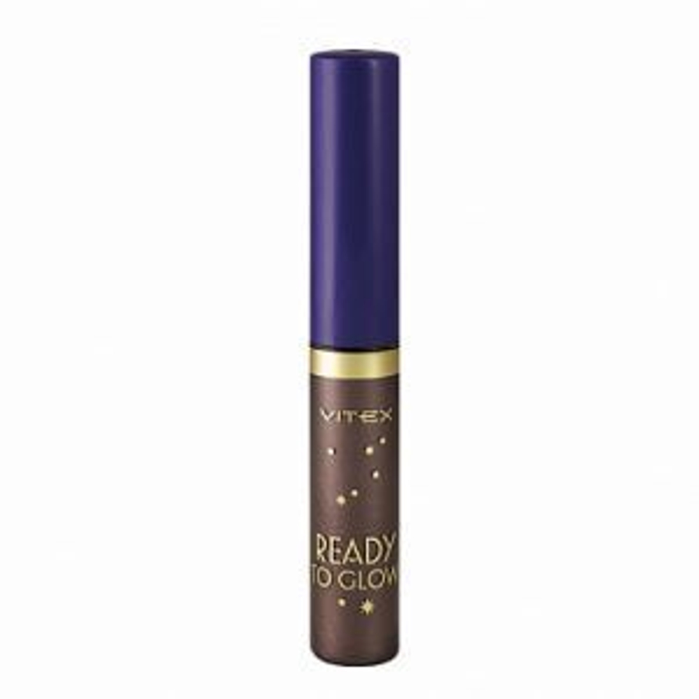 Витэкс READY TO GLOW Жидкая подводка тон 82 для глаз с блестками, 4,8мл Antique bronze