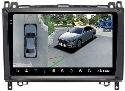 Магнитола для Mercedes-Benz A W169, B T245, Vito, Viano W639/W447, Sprinter W906, VW Crafter - Teyes CC3-2K-360 на Android 10, Быстрая, 2K QLED, CarPlay, 4G SIM-слот, 4 камеры в комплекте