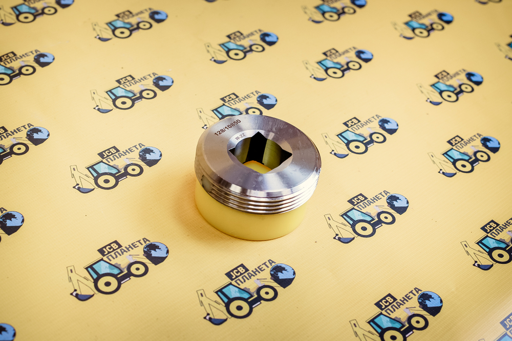 Направляющая аутригера гайка + накладка, Гайка аутригера Jcb 3cx/4cx 128/10850a