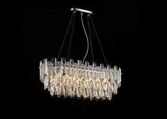 Люстра подвесная NewRgy NW076-L800*W300*H290 OVAL CHROME, 6×40 Вт, хромированная