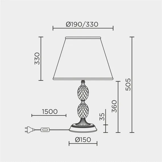 Интерьерная настольная лампа L9928 GD LED4U