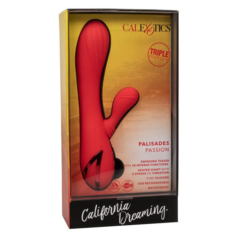 Красный вибромассажер-кролик California Exotic Novelties Palisades Passion SE-4351-25-3