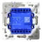 Переключатель проходной двухклавишный Voltum S70 Сталь VLS020305