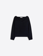Женский свитер оверсайз с V-образным вырезом soft touch - BERSHKA