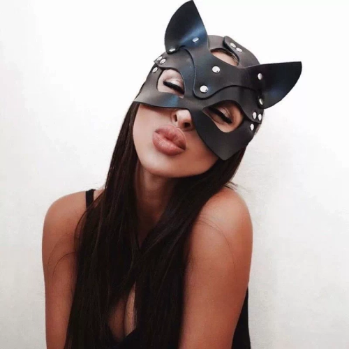 Маска кошки с фигурными ушками, MJ01011
