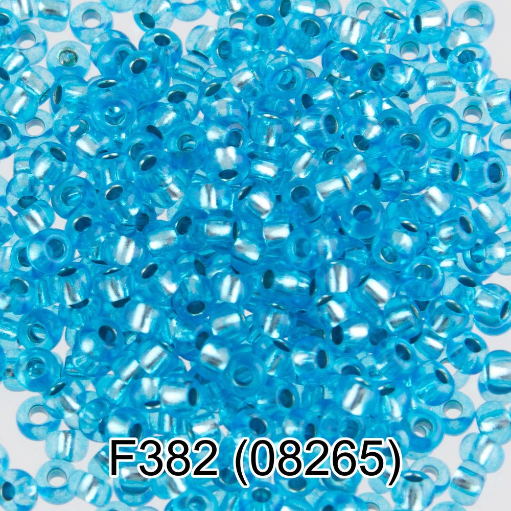 Бисер Gamma 10/0 (2.3 мм), 50 г (10х5 г), F382 голубой, 08265, круглый 6