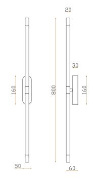 Светильник для картин и зеркал 14W 3000K 4049-2W золотой Arrow Favourite