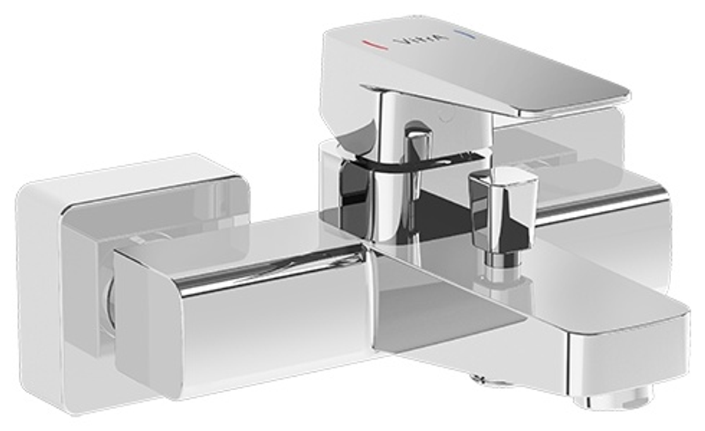 Смеситель Vitra Root Square для ванны и душа, хром (A42737EXP)