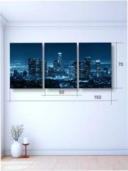 Картина Город без сна модульная 50x70см 3шт.