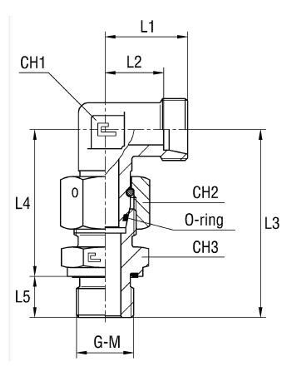 Штуцер FNE90 DL12 BSP3/8" (корпус)