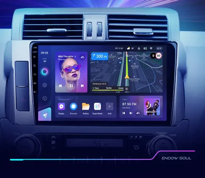 Магнитола для Toyota Land Cruiser Prado 150 2014-2017 - FarCar S280 монитор 10.36" IPS на Android 13, CarPlay
