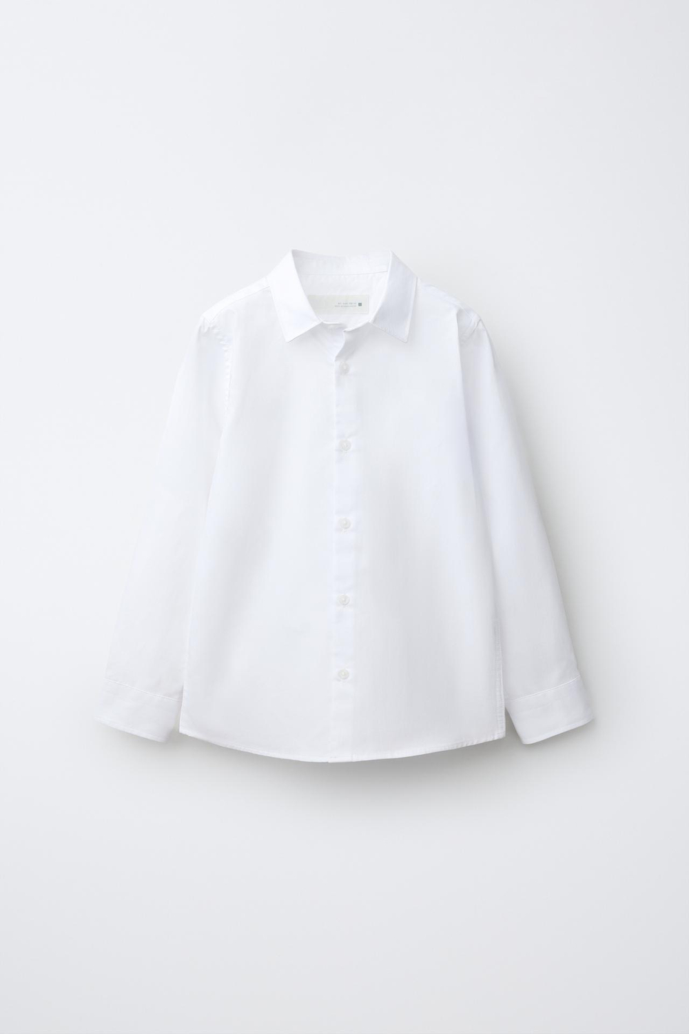 ZARA ОДНОТОННАЯ РУБАШКА ПОД КОСТЮМ, БЕЛЫЙ