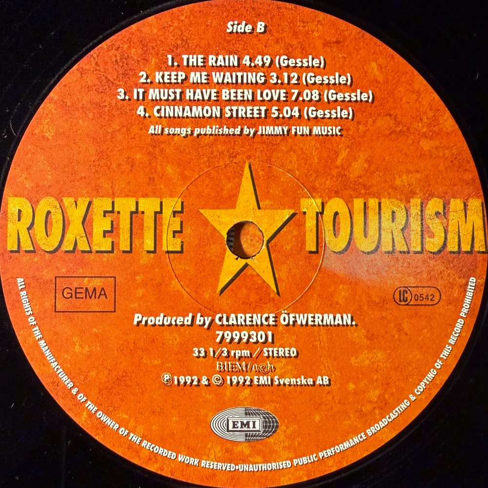 Roxette ‎– Tourism 2LP (Европа 1992г.)